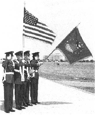 Position of Flags at the Salute